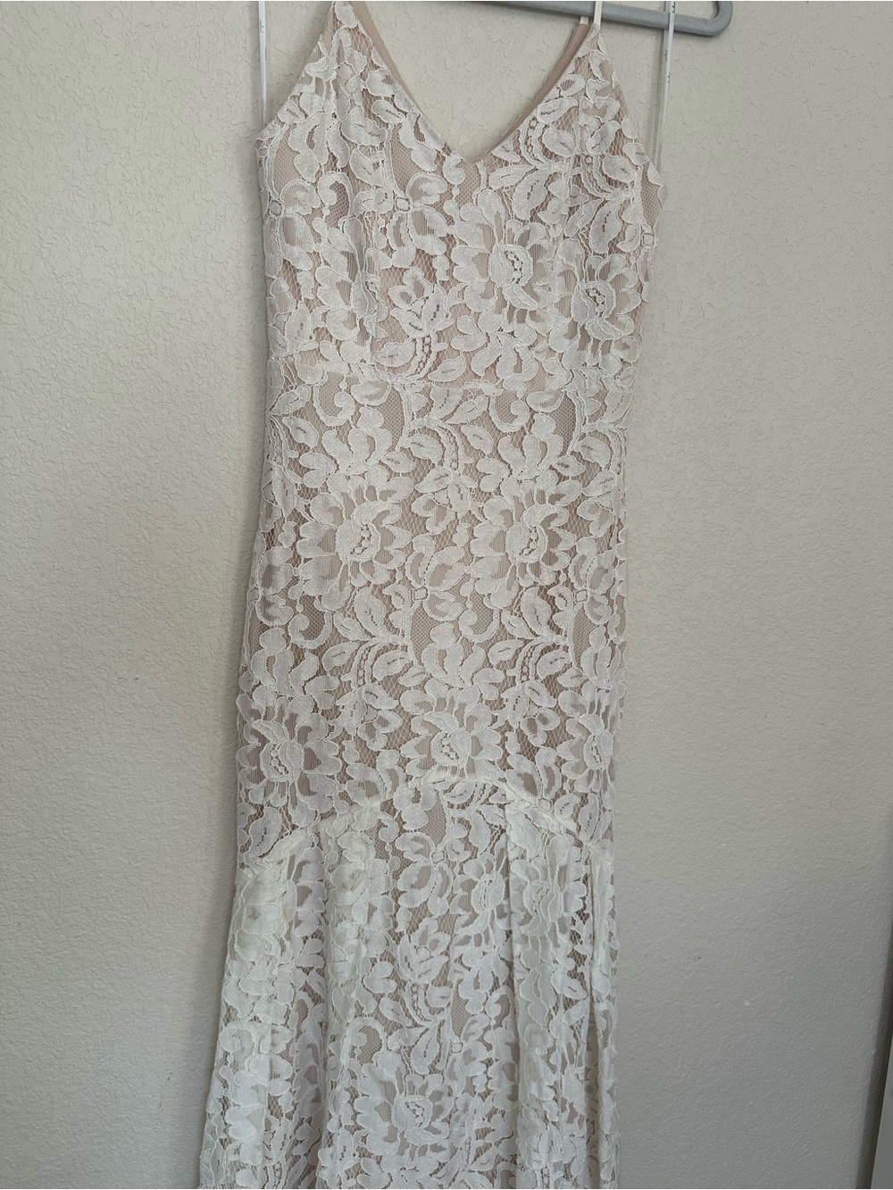 Lulus Flynn White Lace Maxi Dress Bridal Wedding Formal Size Small EUC - Picture 6 of 12